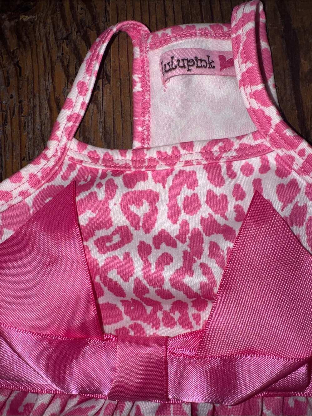 Pink Leopard Ruffle Dog Dress - Picture 4 of 6
